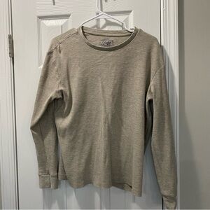 Waffle knit long sleeve